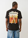 FLOCKED PALM TREE TEE 