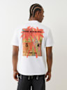 FLOCKED PALM TREE TEE 