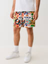 ALLOVER TROPICAL LOGO BOARD SHORT