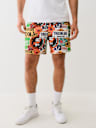 ALLOVER TROPICAL LOGO BOARD SHORT