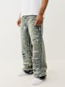 VINNY DISTRESSED SUPER T FLAP ULTRA BAGGY JEAN