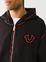 SUPER T EMBROIDERED BUDDHA LOGO ZIP HOODIE