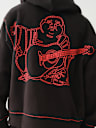 SUPER T EMBROIDERED BUDDHA LOGO ZIP HOODIE
