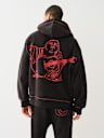 SUPER T EMBROIDERED BUDDHA LOGO ZIP HOODIE