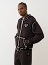 SUPER T EMBROIDERED BUDDHA LOGO ZIP HOODIE
