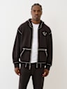 SUPER T EMBROIDERED BUDDHA LOGO ZIP HOODIE
