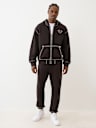SUPER T EMBROIDERED BUDDHA LOGO ZIP HOODIE