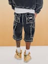 VINNY BIG T DENIM CARGO SHORT