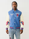 TRUE RELIGION X PLAYBOY BOMBER VARSITY JACKET