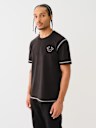 EMBROIDERED HORSESHOE FLATLOCK TEE