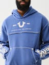 BIG T LOGO ZIP TRIM HOODIE