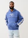 BIG T LOGO ZIP TRIM HOODIE