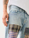 RICKY BIG T PATCHWORK APPLIQUE STRAIGHT JEAN