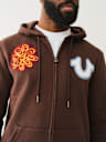 FLOWER PATCH ZIP HOODIE