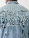 OVERSIZED LOGO APPLIQUE SUPER T DENIM JACKET
