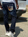 RICKY EMBROIDERED POCKET STRAIGHT JEAN