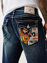RICKY EMBROIDERED POCKET STRAIGHT JEAN
