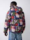 PLAID PATCHWORK PUFFER JACKET