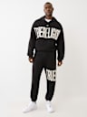KNIT LOGO PANEL BOXY HOODIE