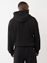 KNIT LOGO PANEL BOXY HOODIE
