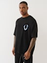PAINTED PUFF PRINT HORSESHOE OVERSIZED TEE