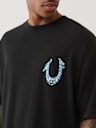 PAINTED PUFF PRINT HORSESHOE OVERSIZED TEE
