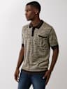 WOVEN KNIT POLO SHIRT