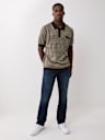 WOVEN KNIT POLO SHIRT