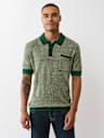 WOVEN KNIT POLO SHIRT