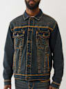 SUPER T FLATLOCK DENIM TRUCKER JACKET