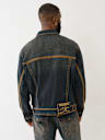 SUPER T FLATLOCK DENIM TRUCKER JACKET
