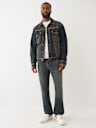 SUPER T FLATLOCK DENIM TRUCKER JACKET