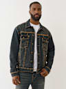SUPER T FLATLOCK DENIM TRUCKER JACKET