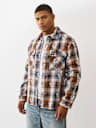 CAMISA DE FRANELA CON HERRADURA EXTRAGRANDE