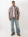 CAMISA DE FRANELA CON HERRADURA EXTRAGRANDE