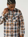 CAMISA DE FRANELA CON HERRADURA EXTRAGRANDE