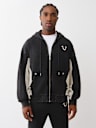 MESH INSET BOXY ZIP HOODIE