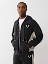 MESH INSET BOXY ZIP HOODIE