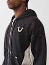 MESH INSET BOXY ZIP HOODIE