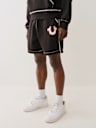BASEBALL STITCH HORSESHOE SWEAT SHORT