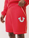 BASEBALL STITCH HORSESHOE SWEAT SHORT