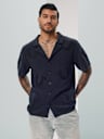 HORSESHOE KNIT CAMP COLLAR SHIRT