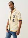 KNIT LOGO CAMP COLLAR SHIRT