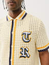 KNIT LOGO CAMP COLLAR SHIRT