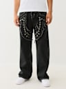 VINNY STUDDED HORSESHOE APPLIQUE ULTRA BAGGY JEAN