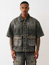 OVERSIZED BIG T ZIP-UP WORKWEAR SHIRT