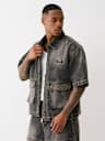 OVERSIZED BIG T ZIP-UP WORKWEAR SHIRT