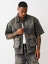 OVERSIZED BIG T ZIP-UP WORKWEAR SHIRT