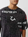 BOXY KNIT GRAFFITI GRAPHIC TOP