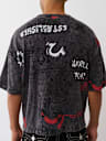 BOXY KNIT GRAFFITI GRAPHIC TOP